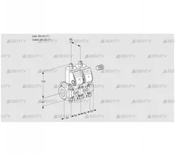 VCS2E25R/25R05NNWR/PPPP/PPPP (88103115) Сдвоенный газовый клапан Kromschroder