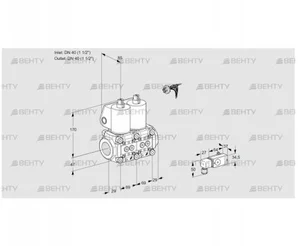 VCS2E40R/40R05NNWL/PPPP/2-PP (88104578) Сдвоенный газовый клапан Kromschroder