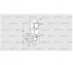 VK 100F10T5A6L3DS (85312072) Газовый клапан с приводом Kromschroder