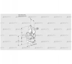 VAD120R/NQ-25A (88026300) Газовый клапан с регулятором давления Kromschroder