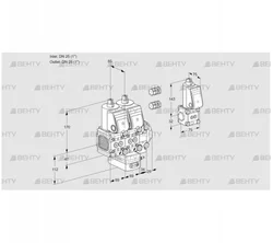 VCH2E25R/25R05FNHEVWR3/PPPP/PPBS (88103238) Клапан с регулятором расхода Kromschroder