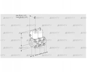 VCS2T40N/40N05NNQL/MMMM/PPPP (88104550) Сдвоенный газовый клапан Kromschroder