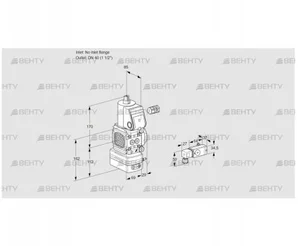 VAD2-/40R/NW-100A (88017643) Газовый клапан с регулятором давления Kromschroder