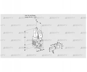 VAS3T-/40N/NQGR (88019668) Газовый клапан Kromschroder