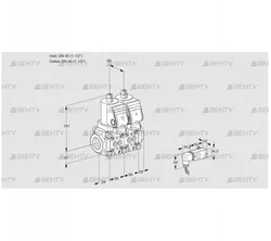 VCS2T40N/40N05NNKGR/2--3/PPPP (88101220) Сдвоенный газовый клапан Kromschroder