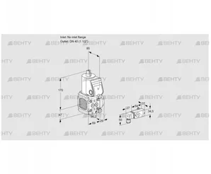 VAS2-/40R/NW (88032497) Газовый клапан Kromschroder