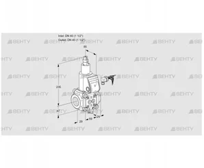 VAS240R/LW (88004862) Газовый клапан Kromschroder