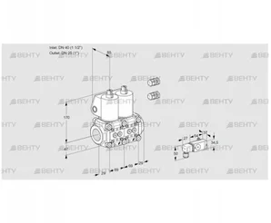 VCS2E40R/25R05NNWL3/3-PP/MM-4 (88107689) Сдвоенный газовый клапан Kromschroder