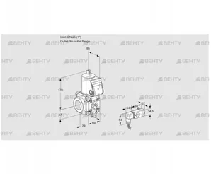 VAS2T25/-N/NQ (88021829) Газовый клапан Kromschroder