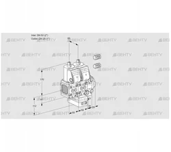 VCH2E50R/25R05FNHEVWR3/PPPP/PPPP (88102518) Клапан с регулятором расхода Kromschroder