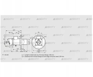 BIO 50HG-300/235-(38)D (84015532) Газовая горелка Kromschroder