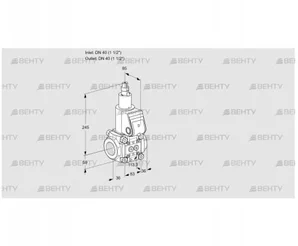 VAS3T40N/LQ (88001864) Газовый клапан Kromschroder