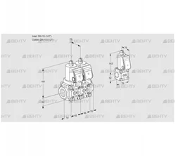 VCS1T15N/15N05NNQSR/PPPP/PPBS (88100901) Сдвоенный газовый клапан Kromschroder