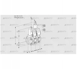 VCS1E15R/15R05NLWSR3/PPPP/PPPP (88105549) Сдвоенный газовый клапан Kromschroder