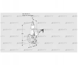 VAS225/-R/LW (88017542) Газовый клапан Kromschroder