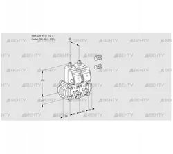 VCS2E40R/40R05NNKR3/MMMM/PPPP (88100631) Сдвоенный газовый клапан Kromschroder