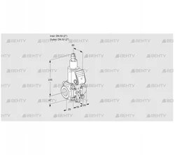 VAS2T50N/LW (88008881) Газовый клапан Kromschroder