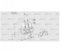 VCH2E25R/25R05NHEVWSR3/2--2/PPPP (88103656) Клапан с регулятором расхода Kromschroder