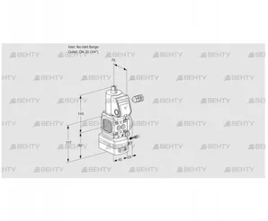 VAG1-/20R/NPAE (88021188) Газовый клапан с регулятором соотношения Kromschroder