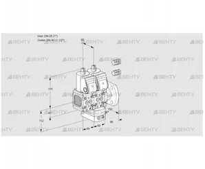 VCH2E25R/40F05FNHEWR3/PPPP/PPPP (88101628) Клапан с регулятором расхода Kromschroder