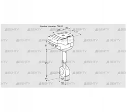 IBHS65W01A/40A3D (88302297) Дроссельная заслонка Kromschroder