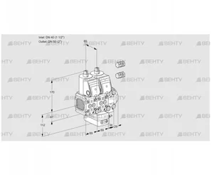 VCH2E40R/50R05FNHEVWR3/PPPP/PPPP (88101672) Клапан с регулятором расхода Kromschroder