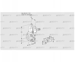 VAS240/-R/NQSR (88014142) Газовый клапан Kromschroder