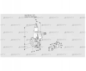 VAS240/-R/LW (88028556) Газовый клапан Kromschroder