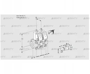 VCS2E25R/25R05NNWR3/-4PP/PPPP (88104105) Сдвоенный газовый клапан Kromschroder