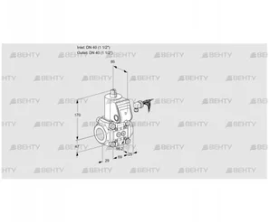 VAS240R/NQ (88003632) Газовый клапан Kromschroder