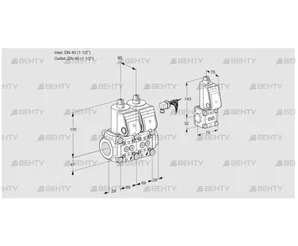 VCS2E40R/40R05NNWR/PPPP/PPBS (88100989) Сдвоенный газовый клапан Kromschroder