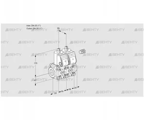 VCS2E25R/25R05NNQR3/PPPP/PPPP (88101940) Сдвоенный газовый клапан Kromschroder