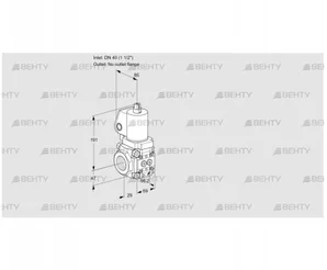 VAS2T40/-N/NKSL (88012947) Газовый клапан Kromschroder