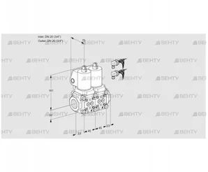 VCS1E20R/20R05NNWSL8/PPPP/PPPP (88105891) Сдвоенный газовый клапан Kromschroder