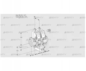 VCH2E40R/40R05NHEVWR/PPPP/PPPP (88100295) Клапан с регулятором расхода Kromschroder