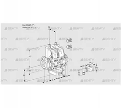 VCH1E25R/25R05NHEVWR3/2--2/PPPP (88105827) Клапан с регулятором расхода Kromschroder