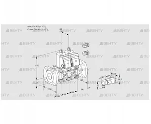 VCS2E40F/40F05NNWR3/2--2/4-PP (88106357) Сдвоенный газовый клапан Kromschroder