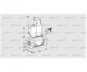 VCS8100F05NLKGLB/PPPP/PPPP (88203707) Сдвоенный газовый клапан Kromschroder