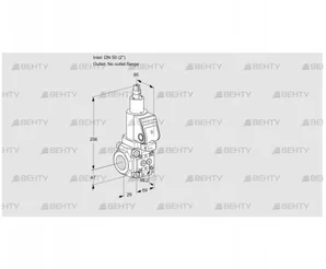 VAS2T50/-N/LQSR (88013120) Газовый клапан Kromschroder