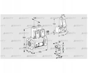 VCS8100F05NNWR3E/3-Z-/4-3P (88207236) Сдвоенный газовый клапан Kromschroder