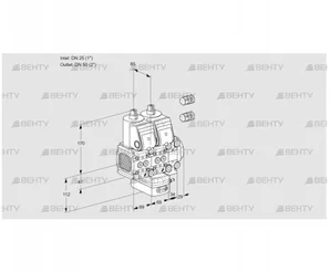 VCH2E25R/50R05FNHEVWR3/PPPP/PPPP (88101671) Клапан с регулятором расхода Kromschroder