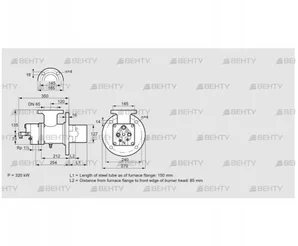 BIO 125HB-150/85-(2)E (84099992) Газовая горелка Kromschroder