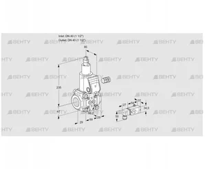 VAS240R/LW (88017221) Газовый клапан Kromschroder