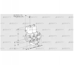 VCH2T40N/40N05NHAVQGL/MMMM/PPPP (88103667) Клапан с регулятором расхода Kromschroder