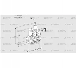 VCS1E20R/20R05NLWR/PPPP/PPPP (88100209) Сдвоенный газовый клапан Kromschroder