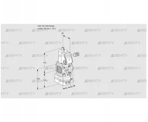 VAD2-/40R/NY-50A (88027444) Газовый клапан с регулятором давления Kromschroder