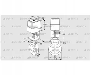 IDR250Z03D100AS/50-30W20TR10 (88302657) Дроссельная заслонка Kromschroder