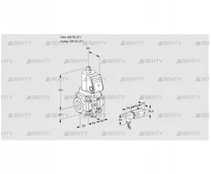 VAS2T50N/NQSR (88006998) Газовый клапан Kromschroder