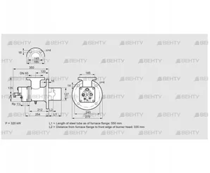 BIO 125RB-550/335-(15)EB (84099107) Газовая горелка Kromschroder