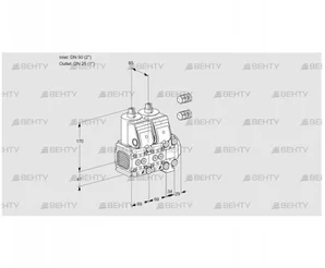 VCS2E50R/25R05FNNVWR3/PPPP/PPPP (88101763) Сдвоенный газовый клапан Kromschroder